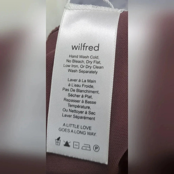 Wilfred Aveyron Dress in Red Midi V-Neck Long Sleeves Ruched  Cocktail Size XXS - Picture 13 of 15